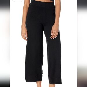 Black Wide-Leg Knit Pants
